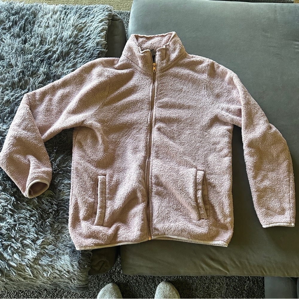 Volcom Soft Rose Zipper Pink Puffer Jacket Size Medium cozy Spring Easter
